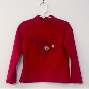 Catimini Long-Sleeved with Crochet Flowers Size 4